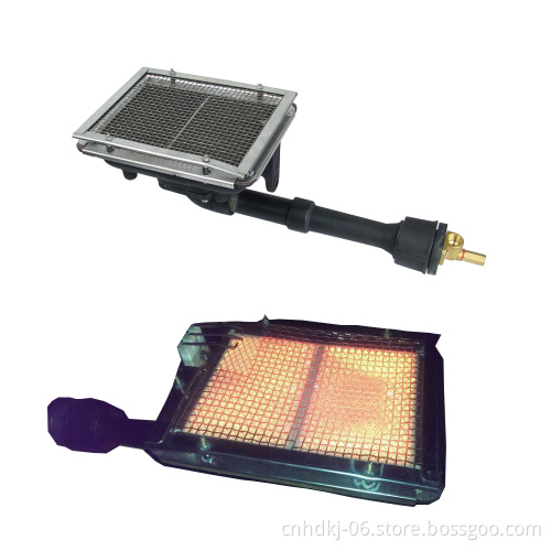 Thermostat catalytic infrared gas fired burner for pizza oven